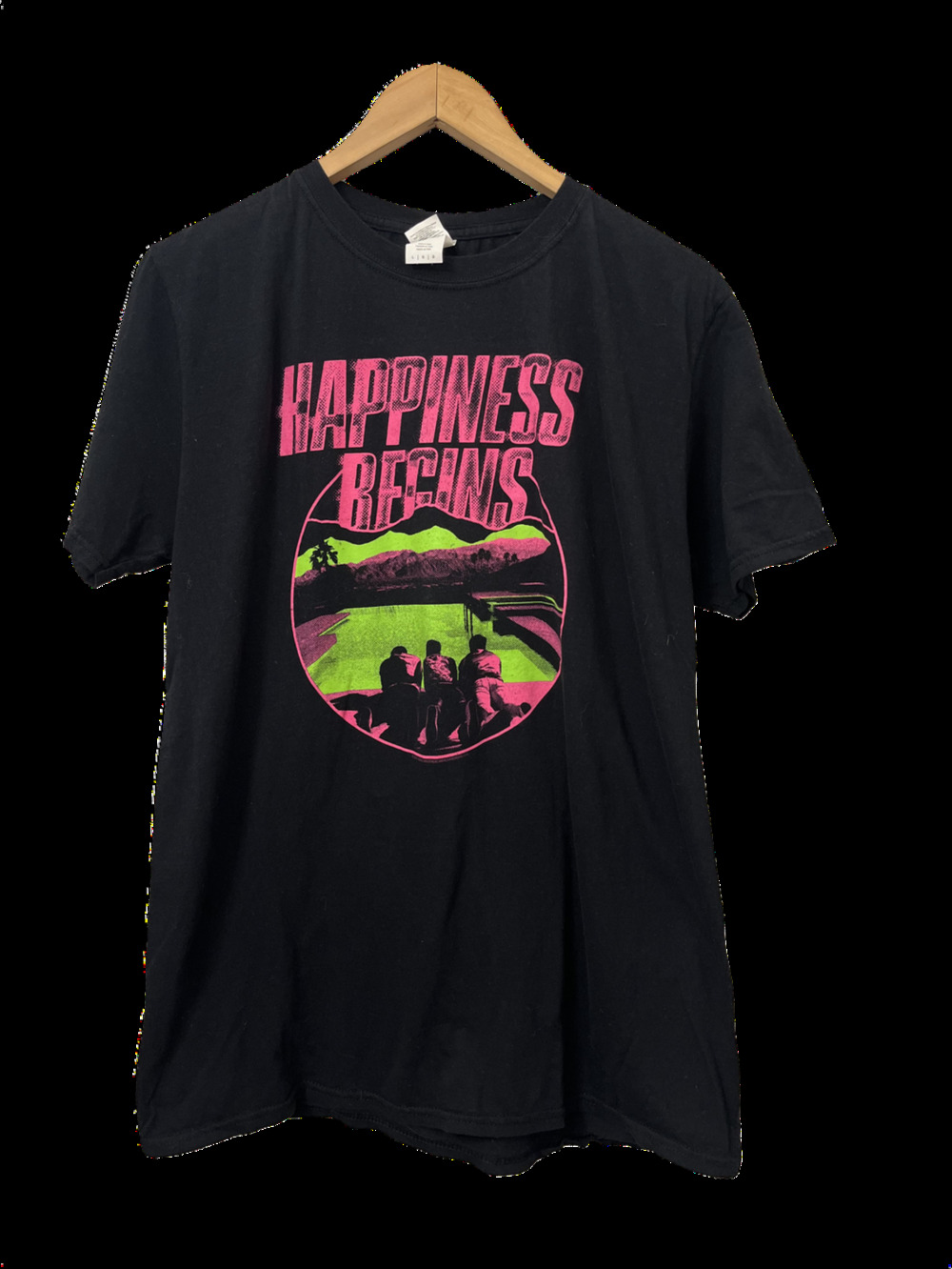 Jonas Brothers Happiness Begins Black Tour T-Shirt Size LARGE